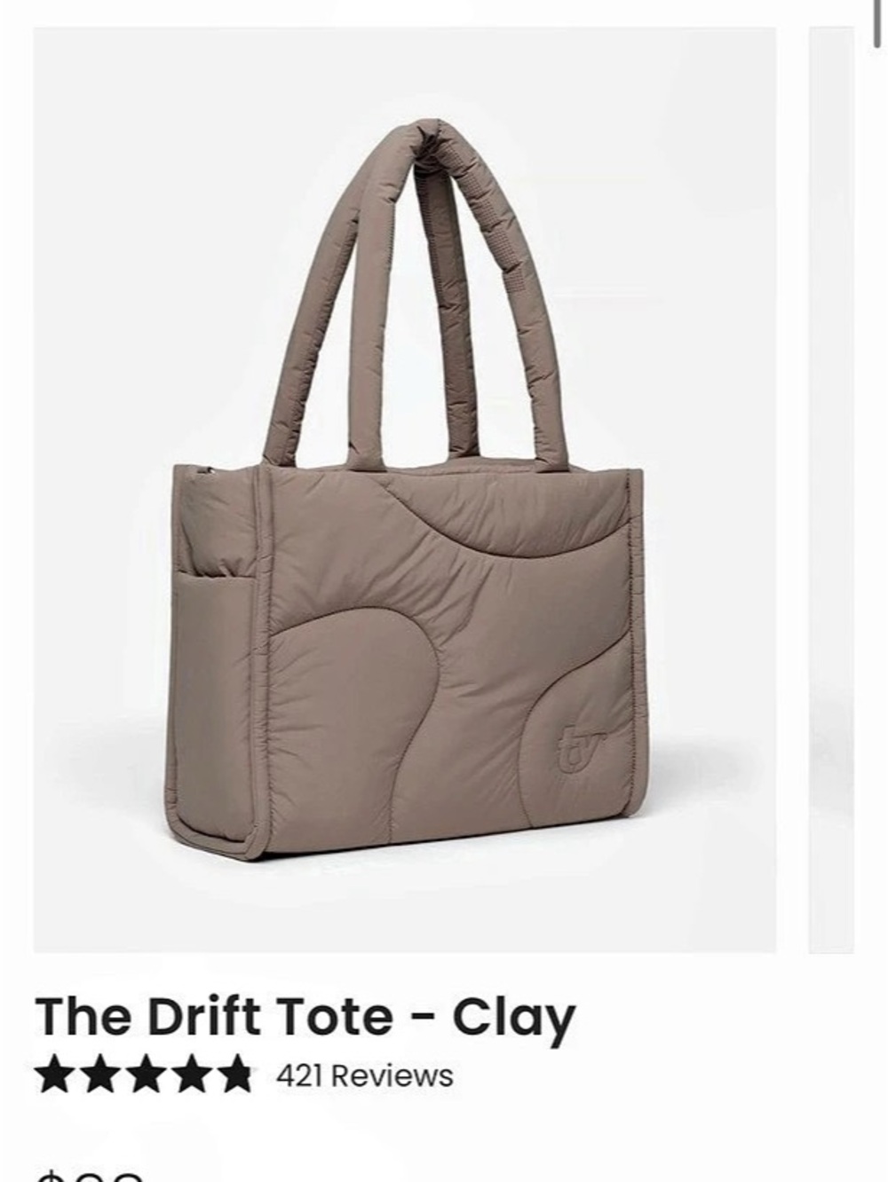 thirtyyears The Drift Tote in Gray Like New